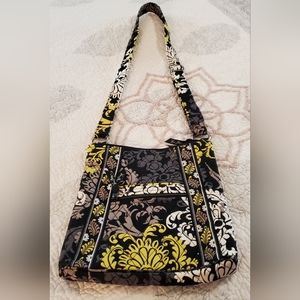 Vera Bradley Baroque winter 2010  yellow/black floral crossbody bag